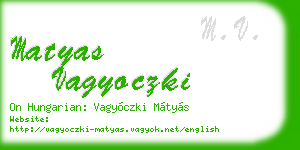 matyas vagyoczki business card